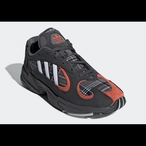NEW Adidas Yung-1 Plaid Solid Grey